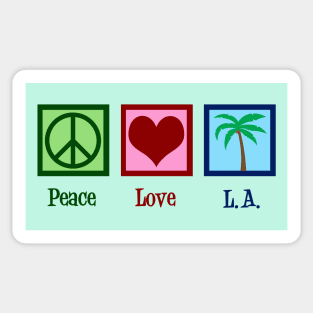 Peace Love Los Angeles Cute L.A. Sticker